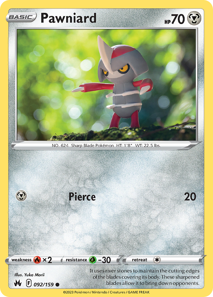 Pawniard 92/159 Common | Crown Zenith | Pokemon Card