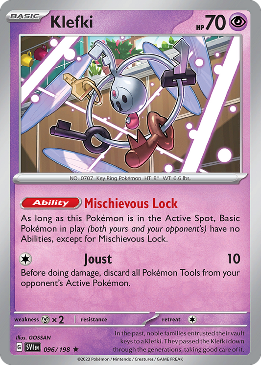 Klefki 96/198 Rare Holo | Scarlet & Violet | Pokemon Card