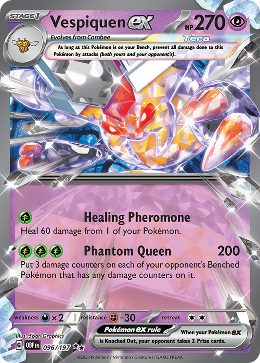 Vespiquen ex 96/197 Double Rare | Obsidian Flames | Pokemon Card