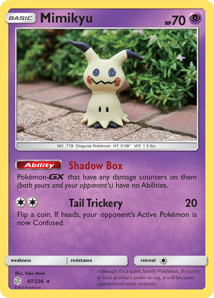 Mimikyu 97/236 Rare | Cosmic Eclipse | Pokemon Card