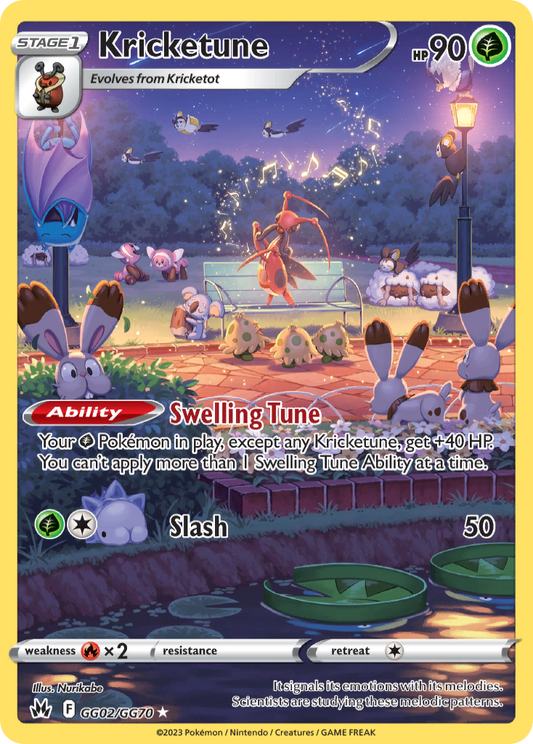Kricketune GG02/70 Trainer Gallery Rare Holo | Crown Zenith Galarian Gallery | Pokemon Card