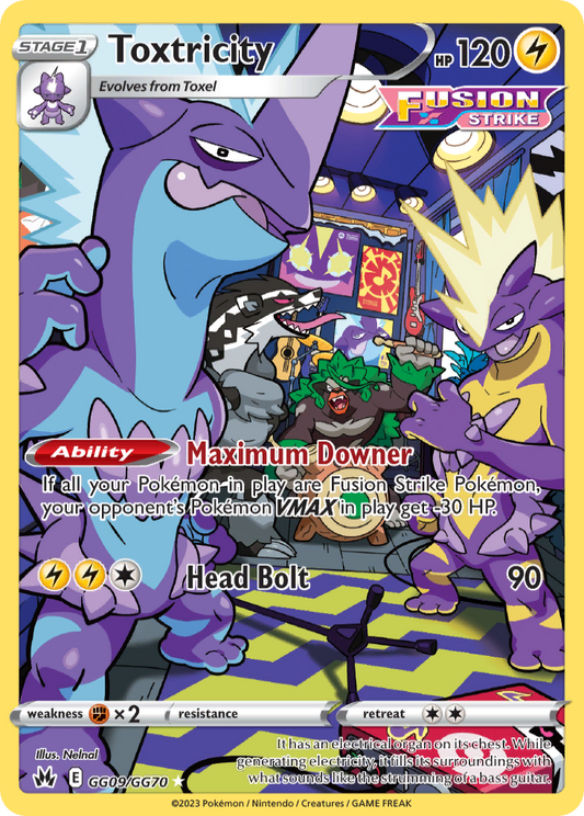 Toxtricity GG09/70 Trainer Gallery Rare Holo | Crown Zenith Galarian Gallery | Pokemon Card