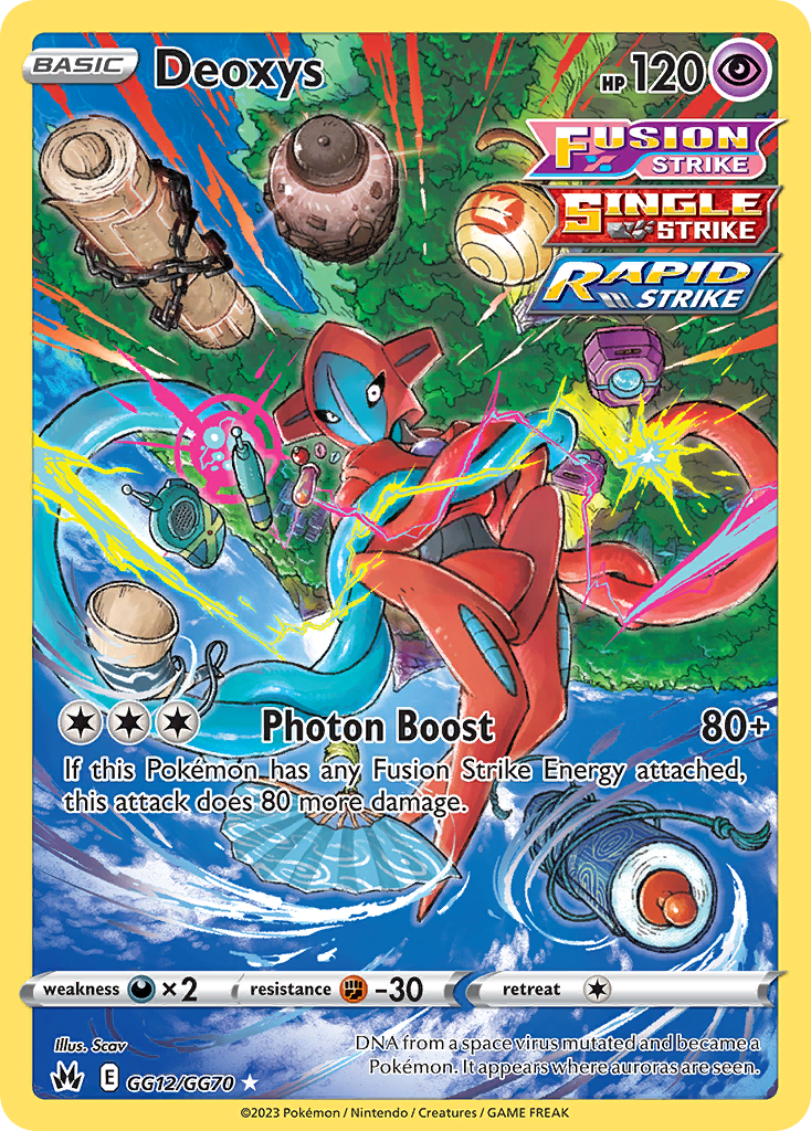 Deoxys GG12/70 Trainer Gallery Rare Holo | Crown Zenith Galarian Gallery | Pokemon Card