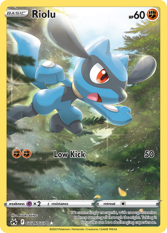 Riolu GG26/70 Trainer Gallery Rare Holo | Crown Zenith Galarian Gallery | Pokemon Card