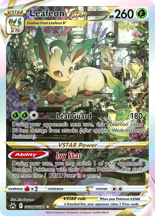 Leafeon VSTAR GG35/70 Rare Holo VSTAR | Crown Zenith Galarian Gallery | Pokemon Card