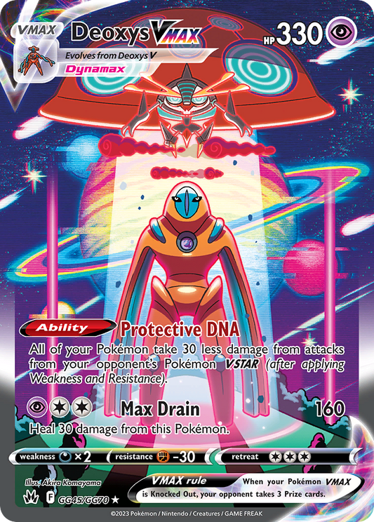 Deoxys VMAX GG45/70 Rare Holo VMAX | Crown Zenith Galarian Gallery | Pokemon Card