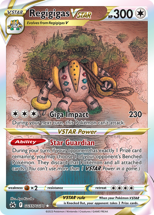 Regigigas VSTAR GG55/70 Rare Holo VSTAR | Crown Zenith Galarian Gallery | Pokemon Card