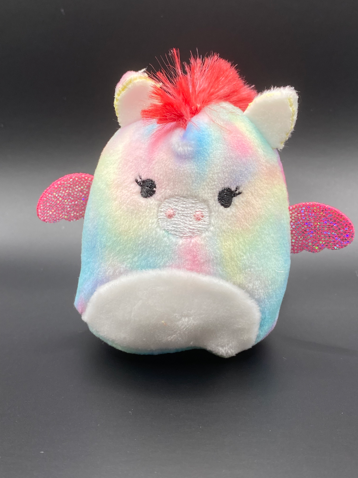 Rainbow Pegasus Unicorn Red Wings PegaCorn ~ 2" Individual Squishville by Squish