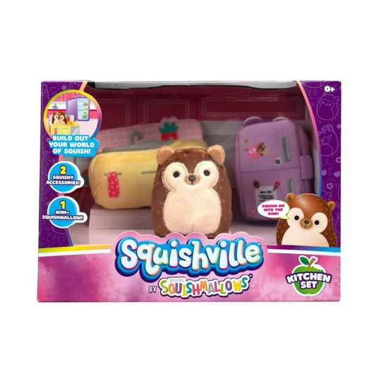 Kitchen Set Hedgehog ~ Mini Squishville Plush Accessory Set