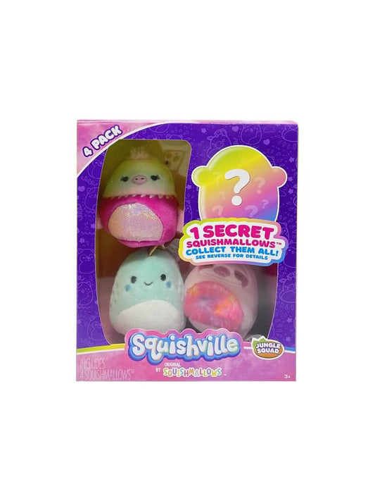 Jungle Squad ~ 4 Pack 2" Squishville Plush