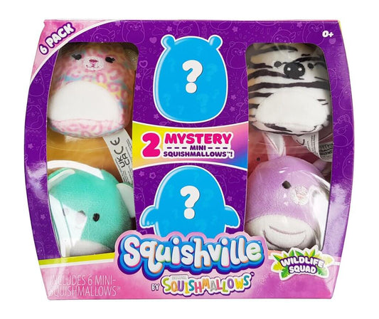Wild Life ~ Mini 6 Pack Squishville Wildlife Plush