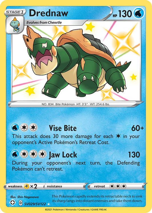 Drednaw SV029/122 Rare Shiny | Shining Fates Shiny Vault | Pokemon Card