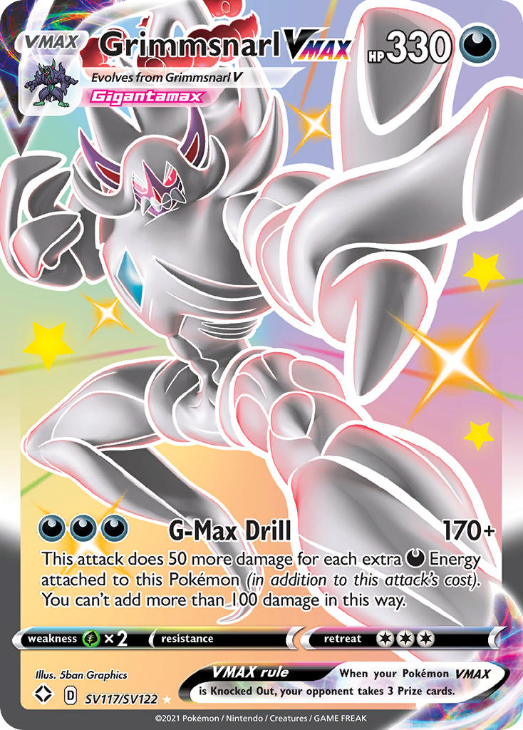 Grimmsnarl VMAX SV117/122 Rare Holo VMAX | Shining Fates Shiny Vault | Pokemon Card
