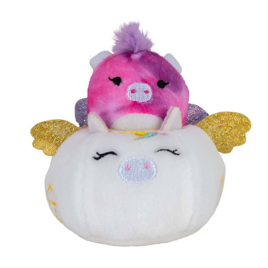 Willow the Unicorn in Carriage ~ Mini Squishmallow in VEHICLE Squishville Plush