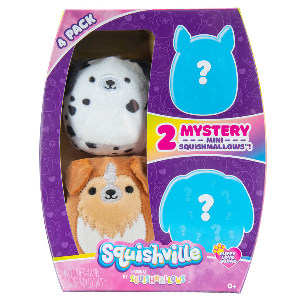 Puppy Love Dog Squad ~ Mini Plush 4-Pack Squishville Plush ~ In Stock!