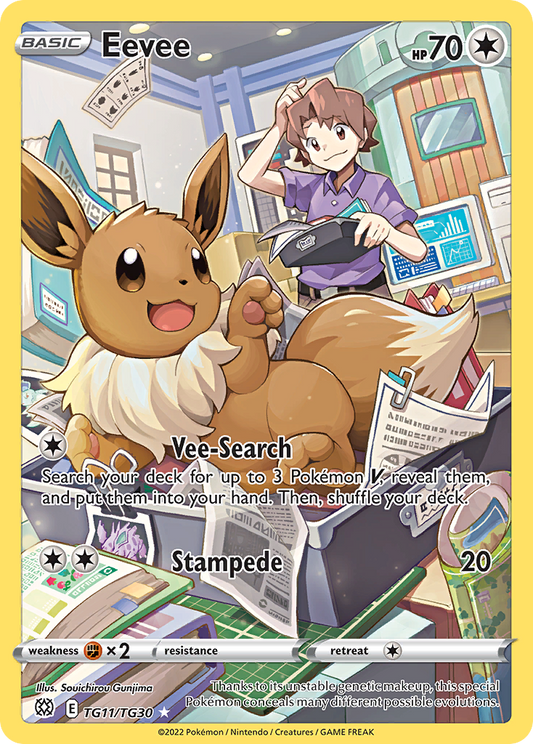 Eevee TG11/30 Trainer Gallery Rare Holo | Brilliant Stars Trainer Gallery | Pokemon Card