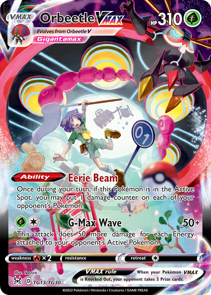 Orbeetle VMAX TG13/30 Rare Holo VMAX | Lost Origin Trainer Gallery | Pokemon Card