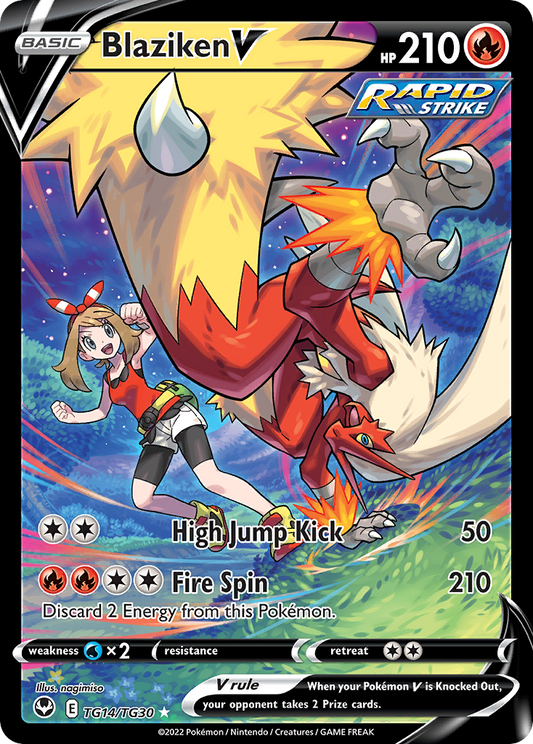 Blaziken V TG14/30 Rare Holo V | Silver Tempest Trainer Gallery | Pokemon Card