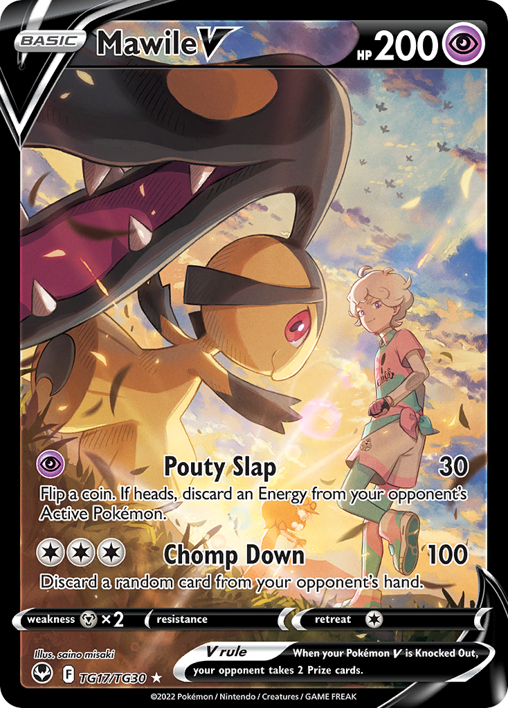 Mawile V TG17/30 Rare Holo V | Silver Tempest Trainer Gallery | Pokemon Card