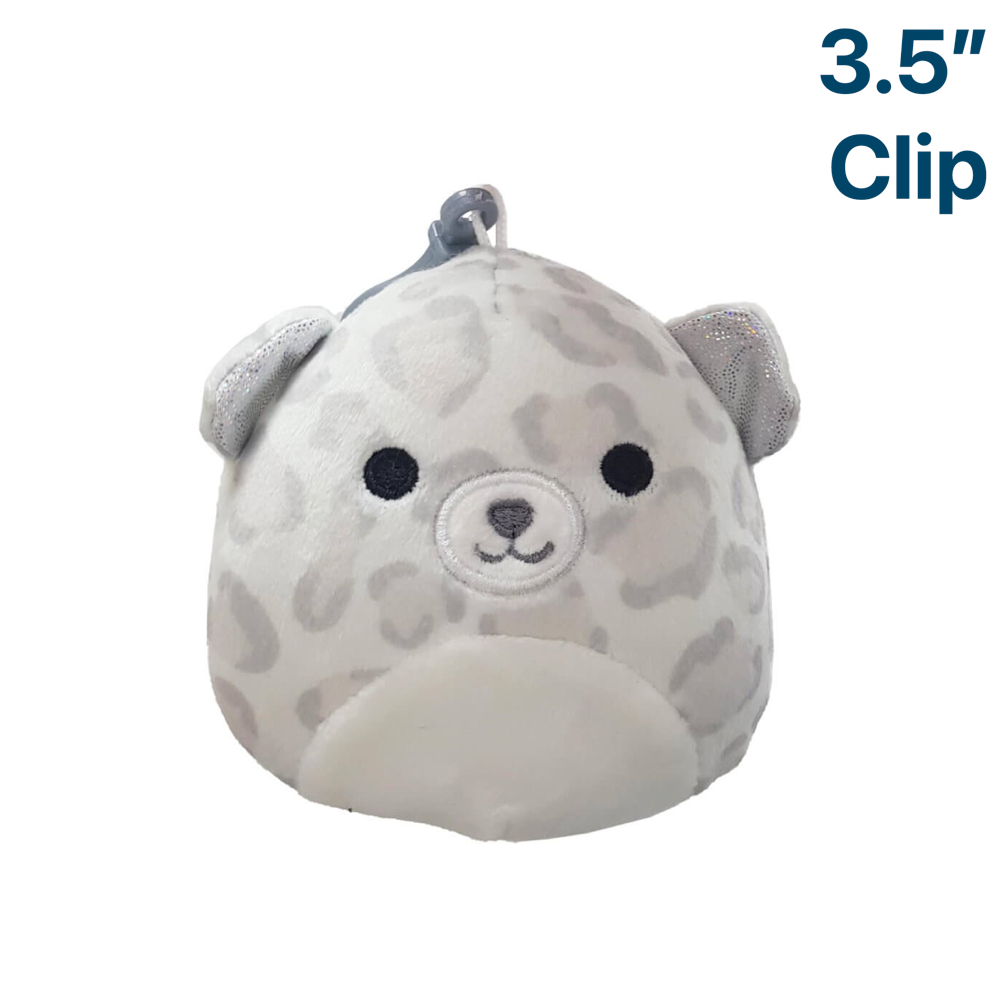 Dohna the White / Snow Leopard ~ 3.5" inch Clip On Squishmallow ~ Spring Squad