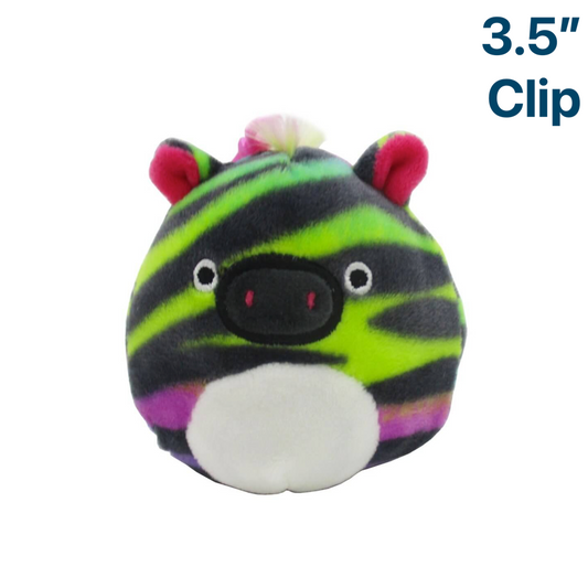 Safiyah the Zebra ~ 3.5" inch Clip On Squishmallow ~ Colourful Crew Squad