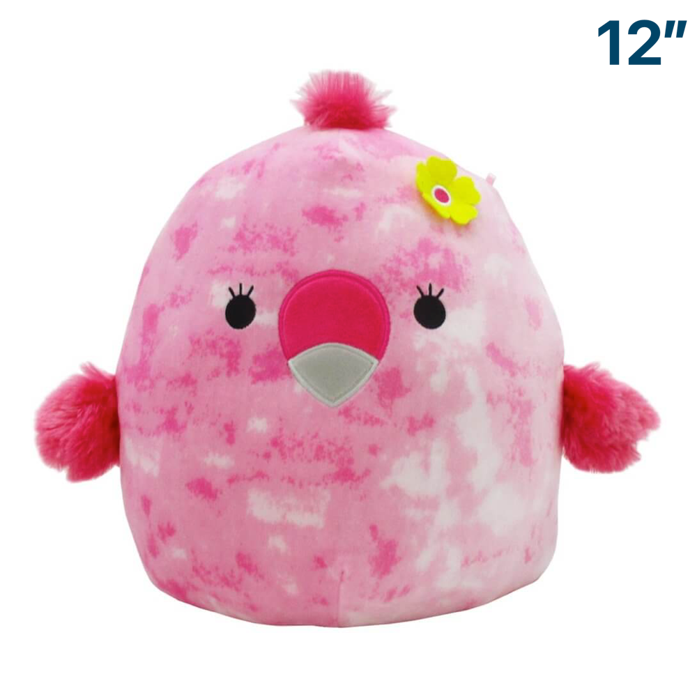 Cookie the Tie-Dye Flamingo ~ 12" inch Squishmallows ~SEA LIFE ~ In Stock!