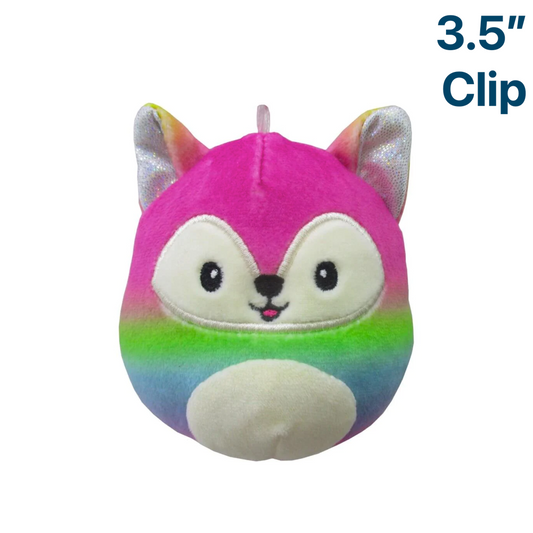 Xenia the Fox ~ 3.5" inch Clip On Squishmallow ~ Colourful Crew Squad