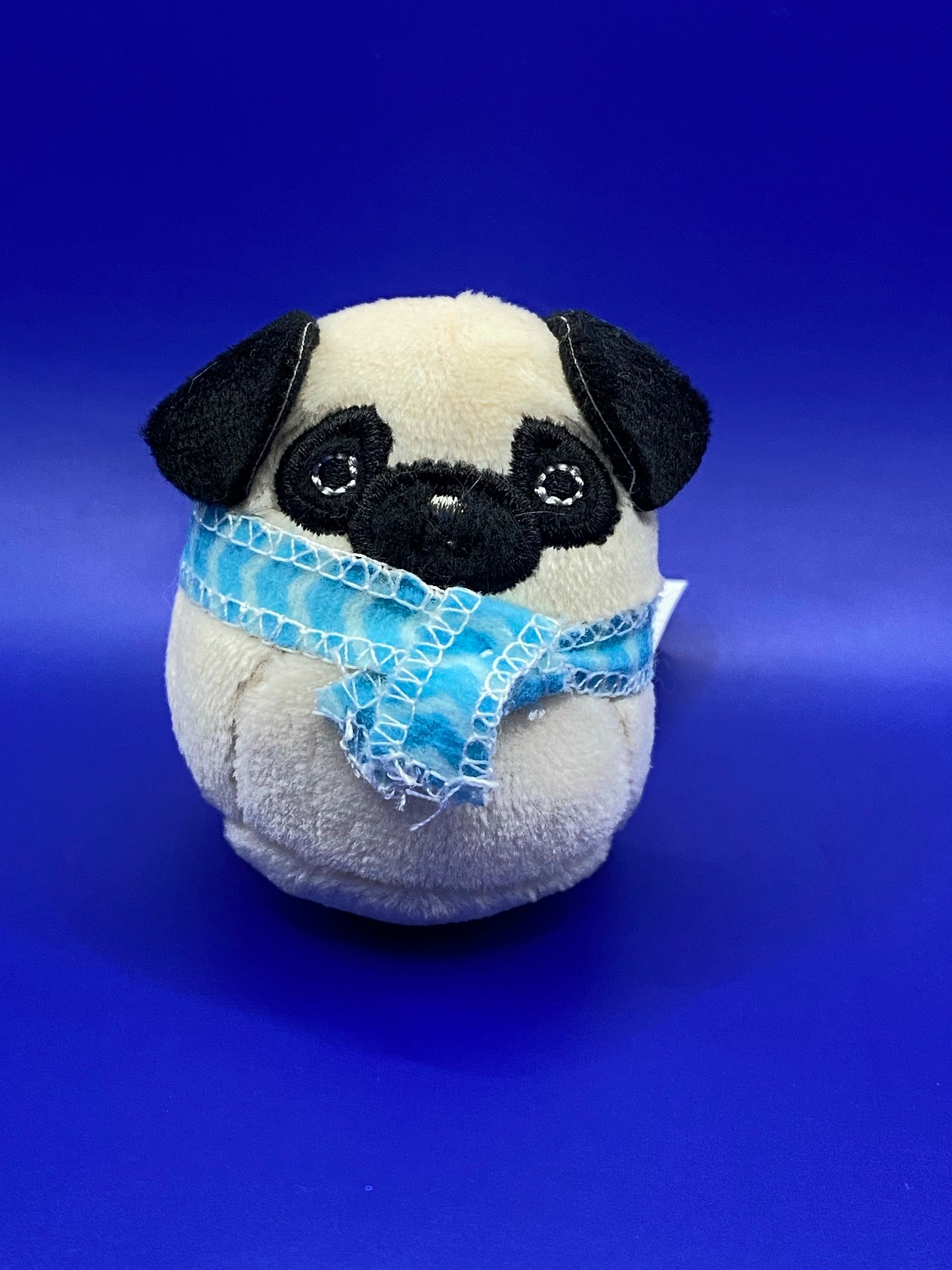 Pug with Blue Scarf ~ 2" Individual Squishville by Squishmallows