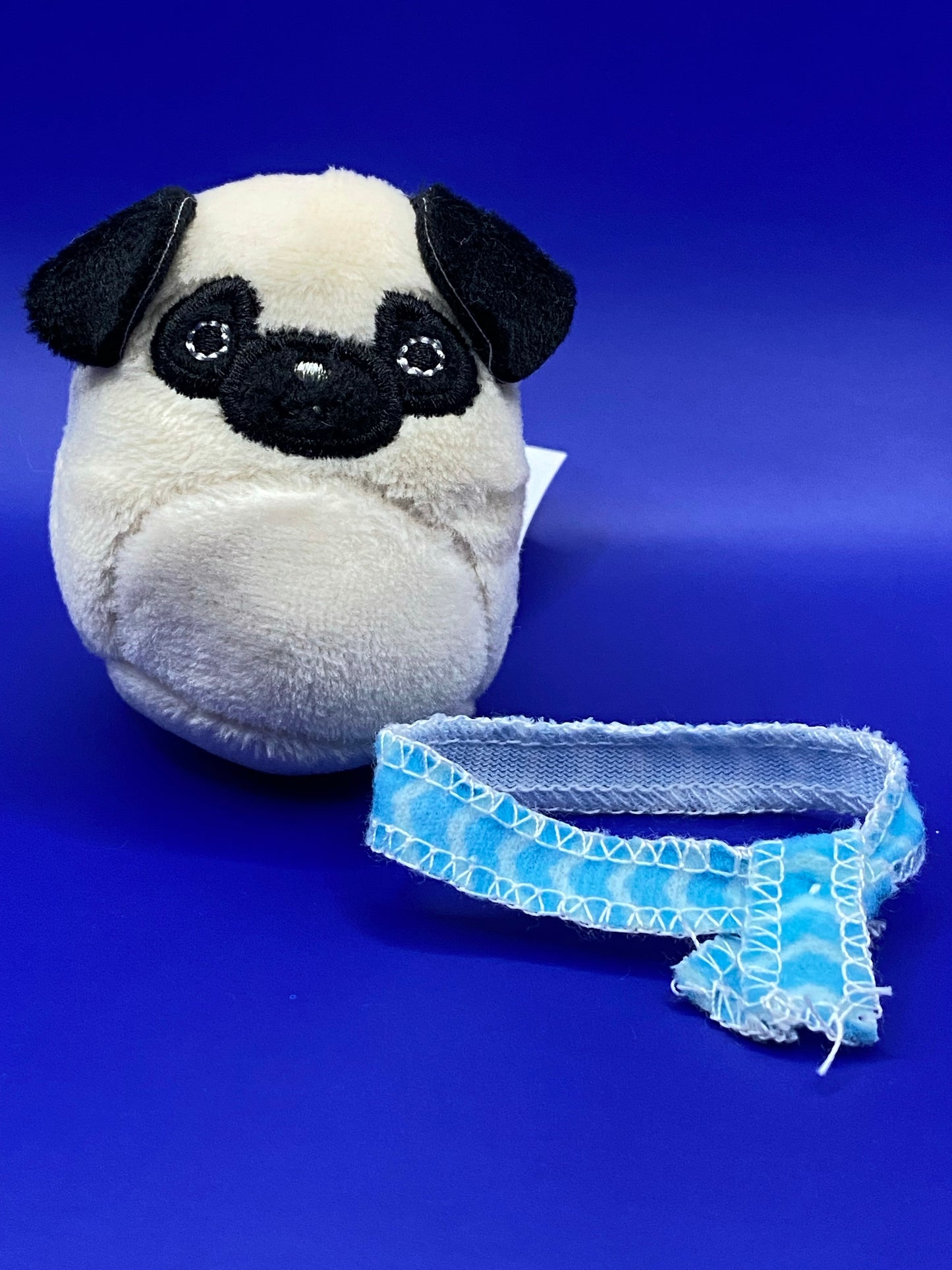 Pug with Blue Scarf ~ 2" Individual Squishville by Squishmallows