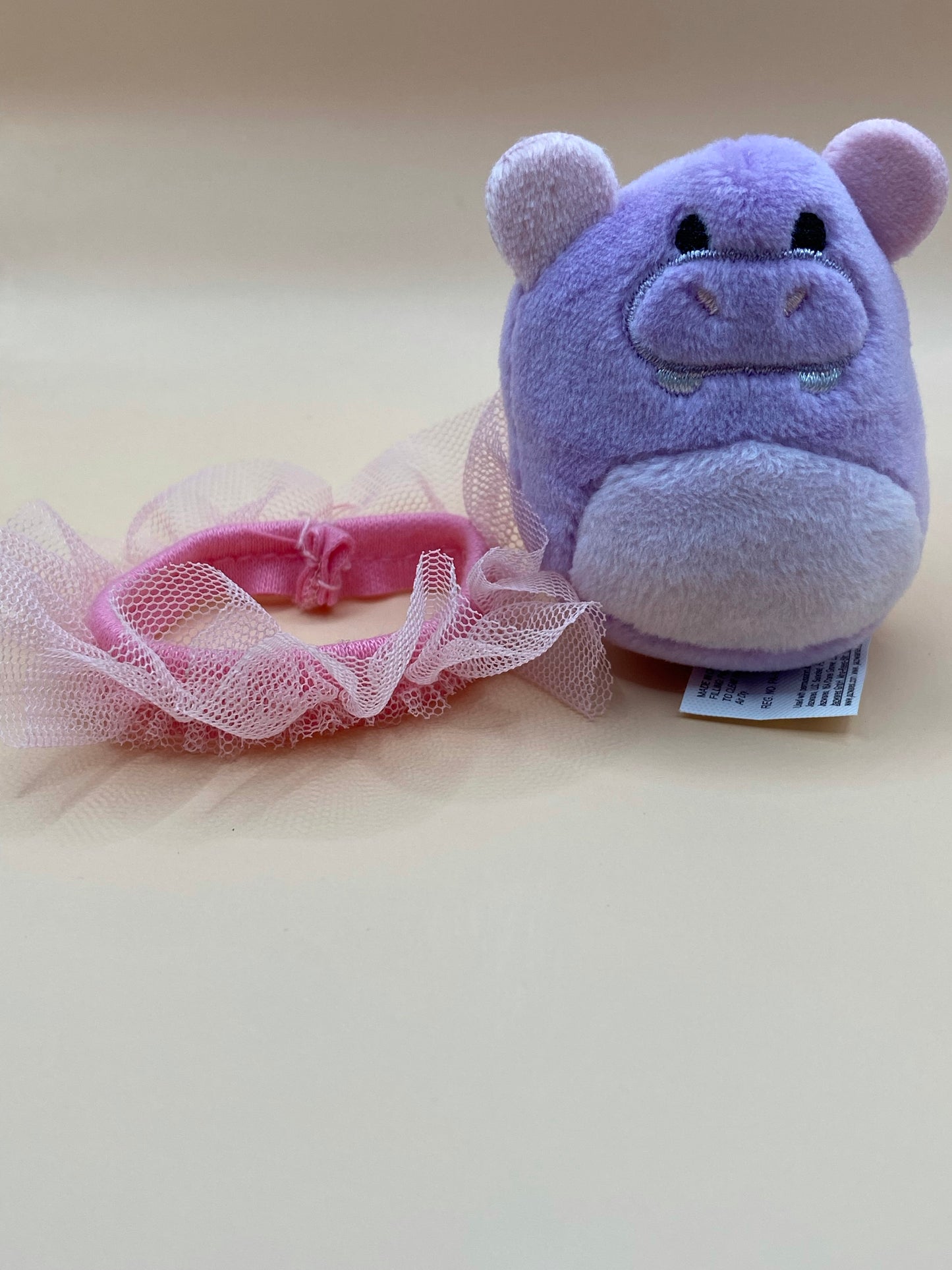 RARE ~ Purple Hippo with Pink Tutu ~ 2" Individual Squishville by Squishmallows