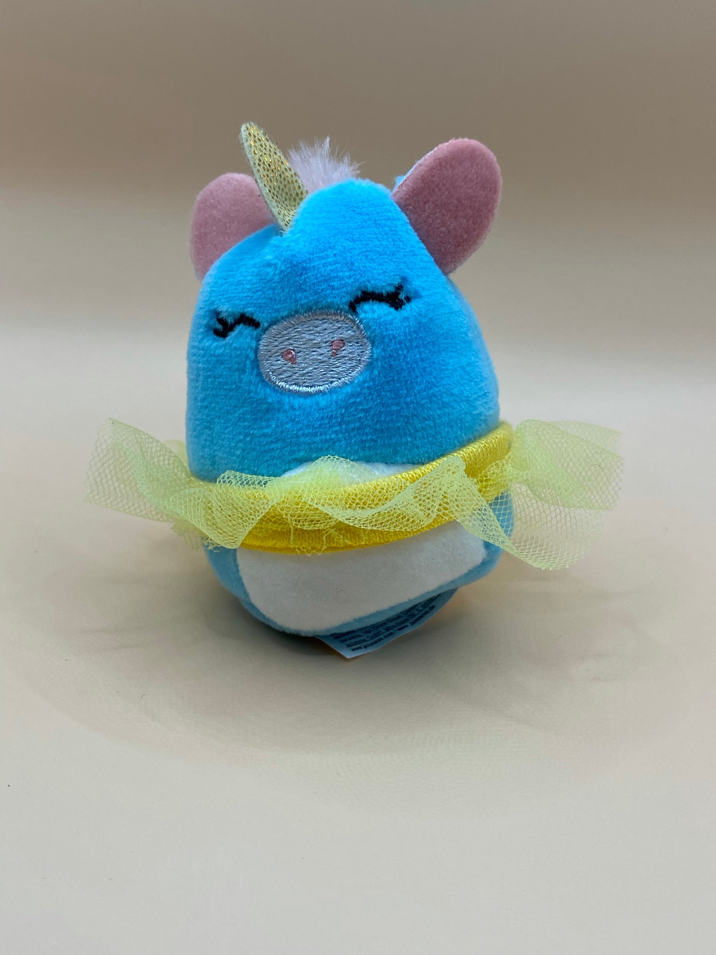 Blue Unicorn with Yellow Tutu ~ 2" Individual Squishville by Squishmallows